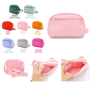 Borsa da passeggio per cani in velluto a coste - 8 colori carini, tracolla / vita convertibile, retro con ventilazione in rete, vendita all'ingrosso da Heyri Pet