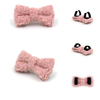 Papillon per gatti in velluto di peluche - Peluche, antistatico, mini fiocco 8&times;4 cm con doppio velcro sul retro per vendita all'ingrosso e OEM