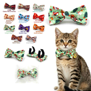 Festival Cat Bowtie - 11 stampe di Halloween e Natale in edizione limitata con doppio velcro sul retro per vendita all'ingrosso e OEM