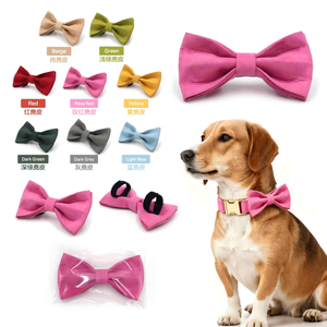  Gravata borboleta de camur&ccedil;a para cachorro - microcamur&ccedil;a premium, 8 cores refinadas, atacado da Heyri Pet