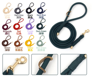 Kleine Hundeleine aus Seil im Gro&szlig;handel – 8 mm, 8 Str&auml;nge, leicht, Clip mit Ledergriff, 360&deg;-Federhaken, OEM/ODM-Hersteller