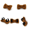 Papillon per gatti in velluto di peluche - Peluche, antistatico, mini fiocco 8&times;4 cm con doppio velcro sul retro per vendita all'ingrosso e OEM